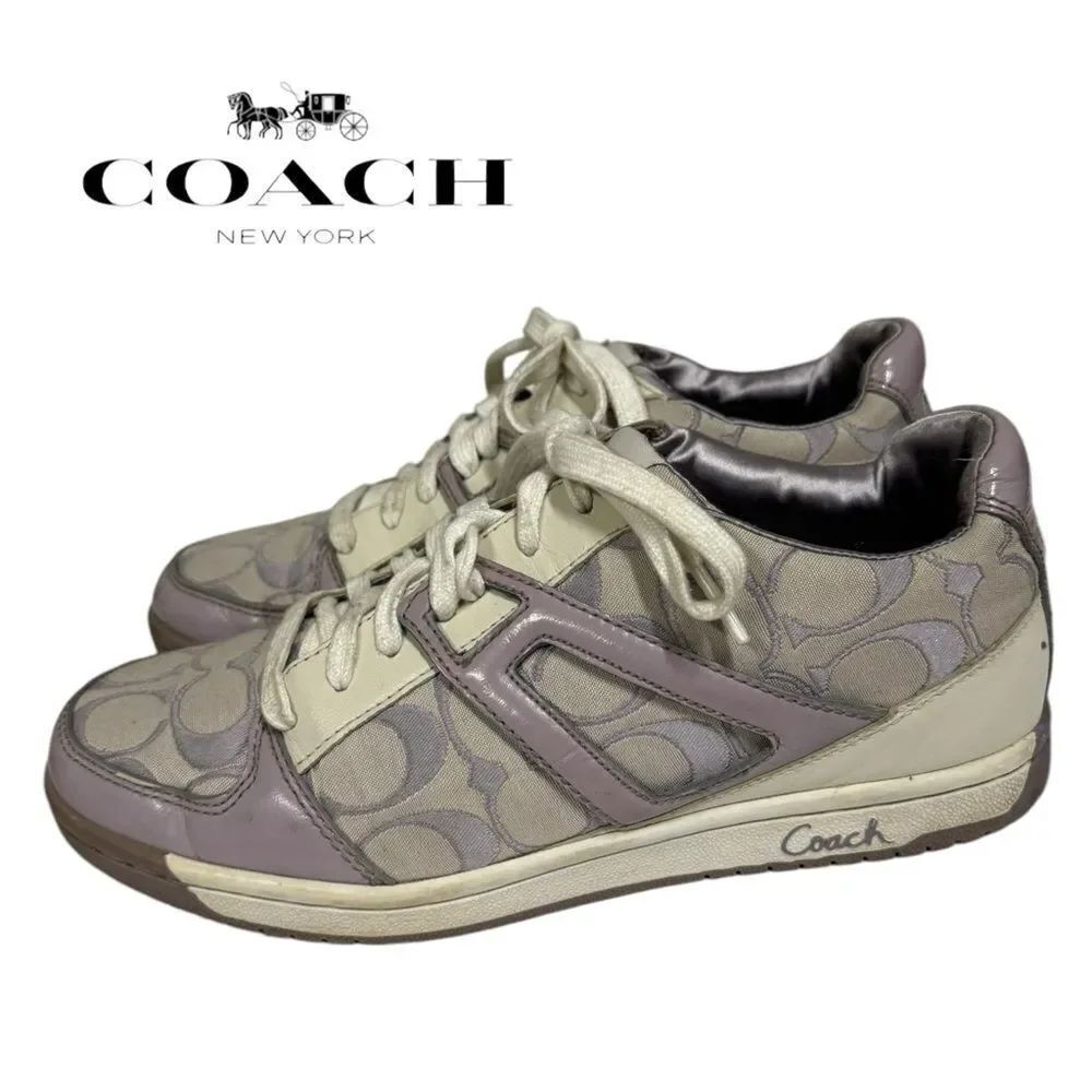 Coach Nova Women's Plum Lace Up Signature Sneakers 9
